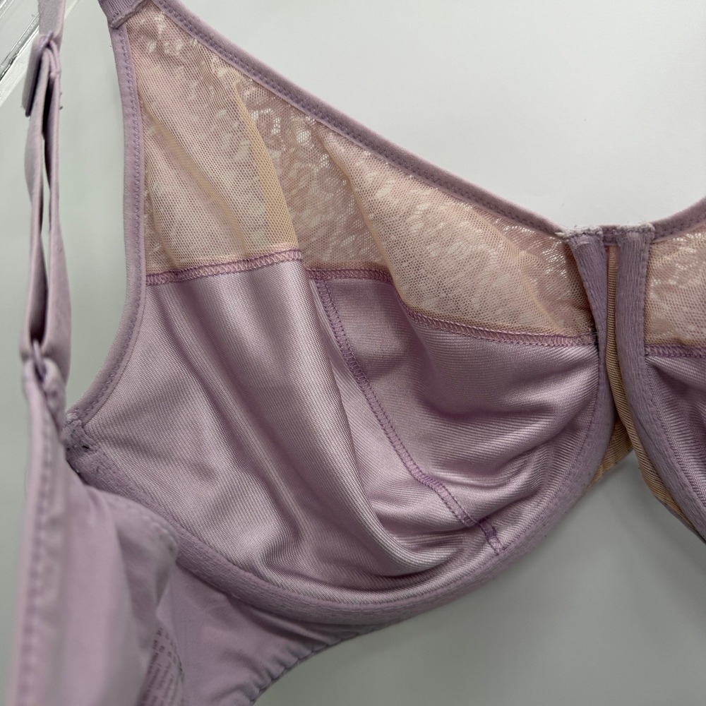 Chantelle Norah Comfort Underwire Bra Size 36DDD Floral Lace Lavender 13F1 - Picture 4 of 7